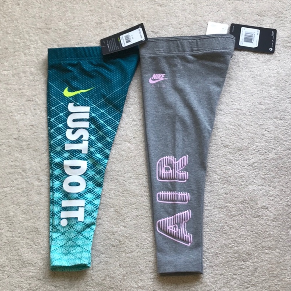NIKE GIRLS’ SIZE 2T/3T LEGGINGS- SET OF 2